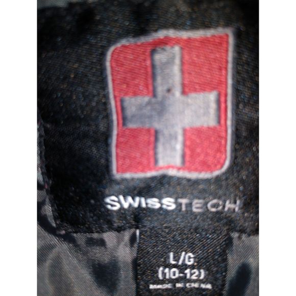 Women's. Swiss Tech. Large Ski Jacket. Chartreuse/Black. Double zippered. - Picture 2 of 3